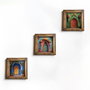 Wallity UKZM072 Conjunto de 3 Pinturas Decorativas en MDF con Marco Multicolor